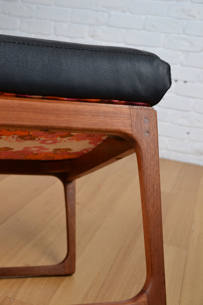 Vintage Gerald Easten sleigh base foot stool