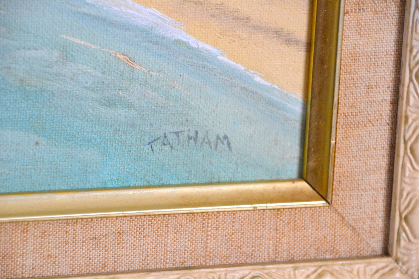 1980s painting Melbourne Brighton Beach by Traicia Tatham