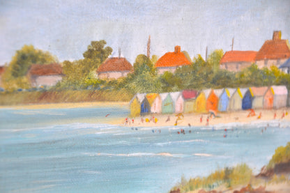 1980s painting Melbourne Brighton Beach by Traicia Tatham