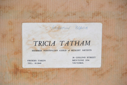 1980s painting Melbourne Brighton Beach by Traicia Tatham