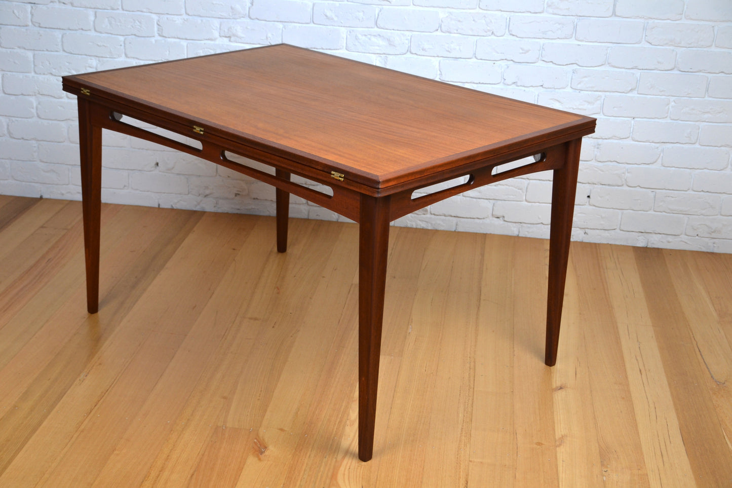 Vintage Fler flip-top extension dining table - fully restored Maple