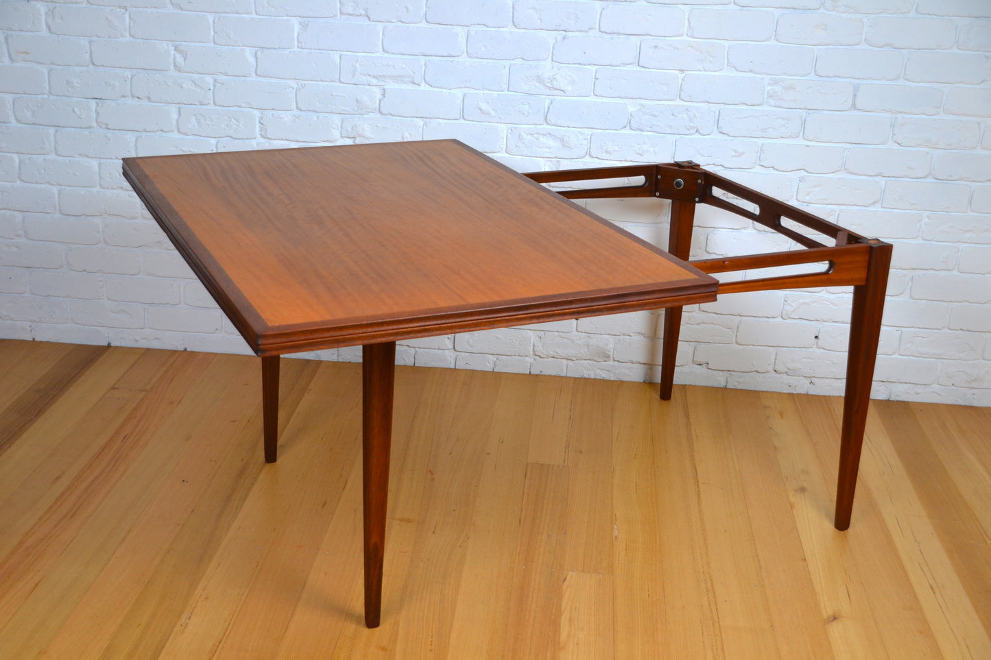 Vintage Fler flip-top extension dining table - fully restored Maple