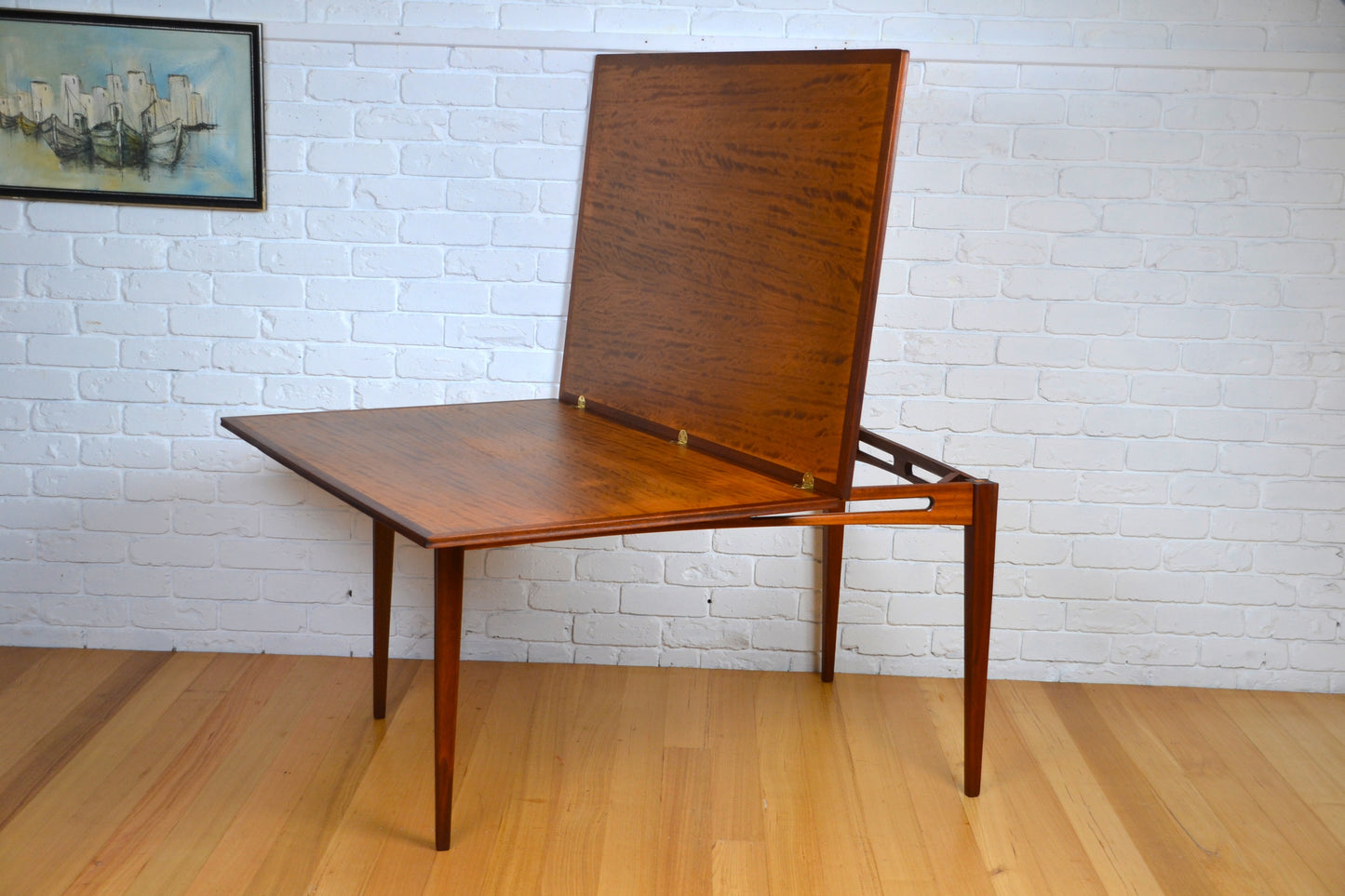 Vintage Fler flip-top extension dining table - fully restored Maple