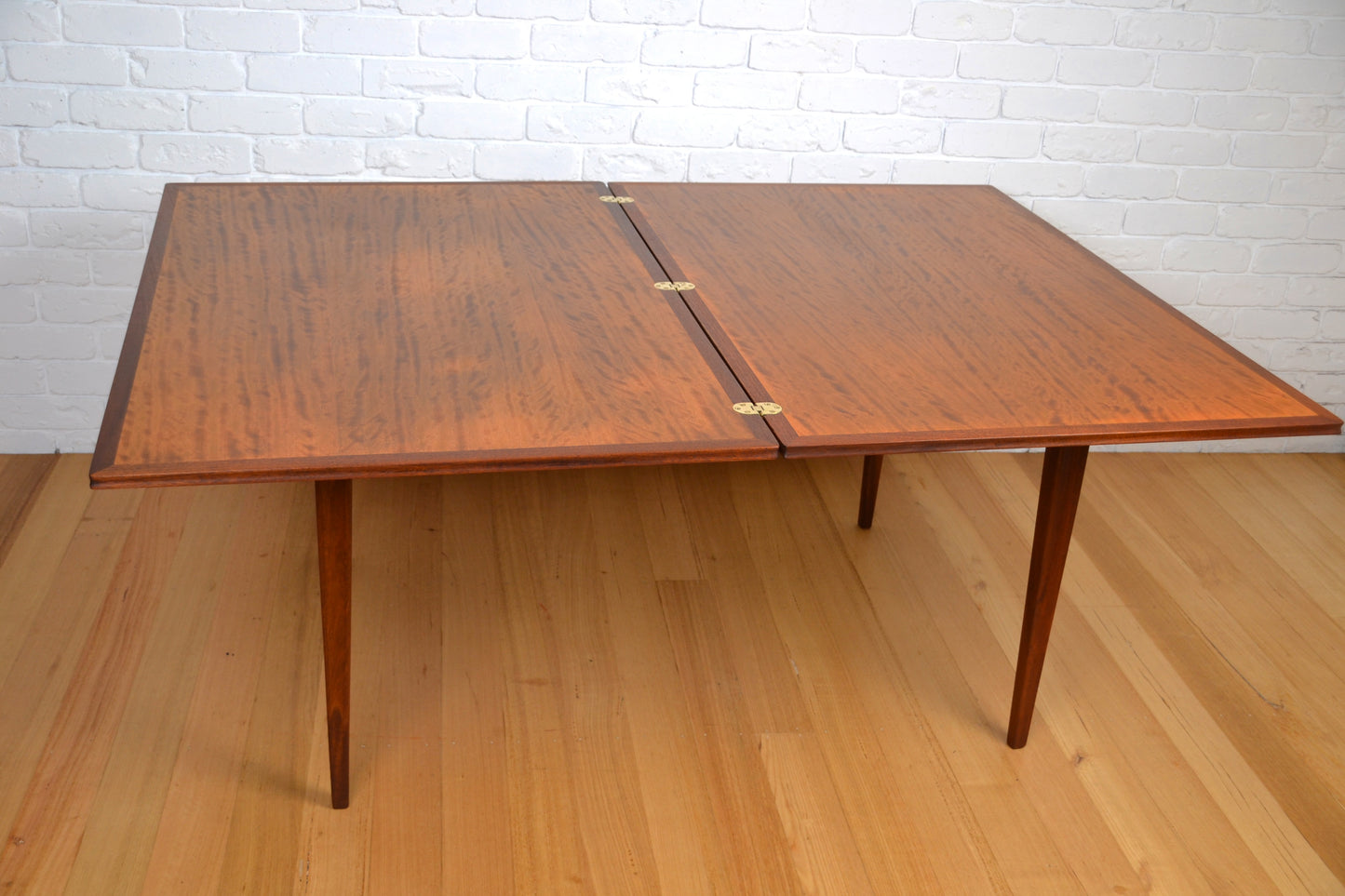 Vintage Fler flip-top extension dining table - fully restored Maple