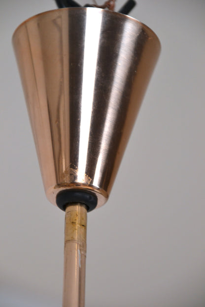 Mid century UFO glass pendant- excellent condition