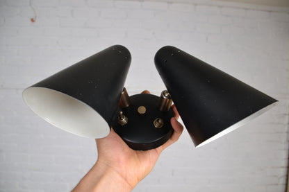 Mid century double wall sconce by BECO- Don Brown Evans & Co