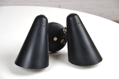Mid century double wall sconce by BECO- Don Brown Evans & Co