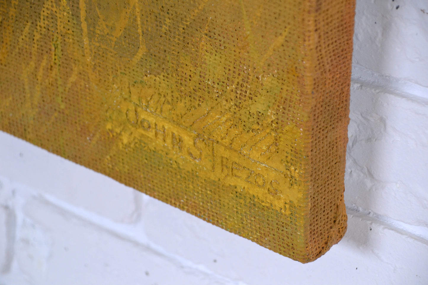 Large modern textured oil painting - John S Trezos