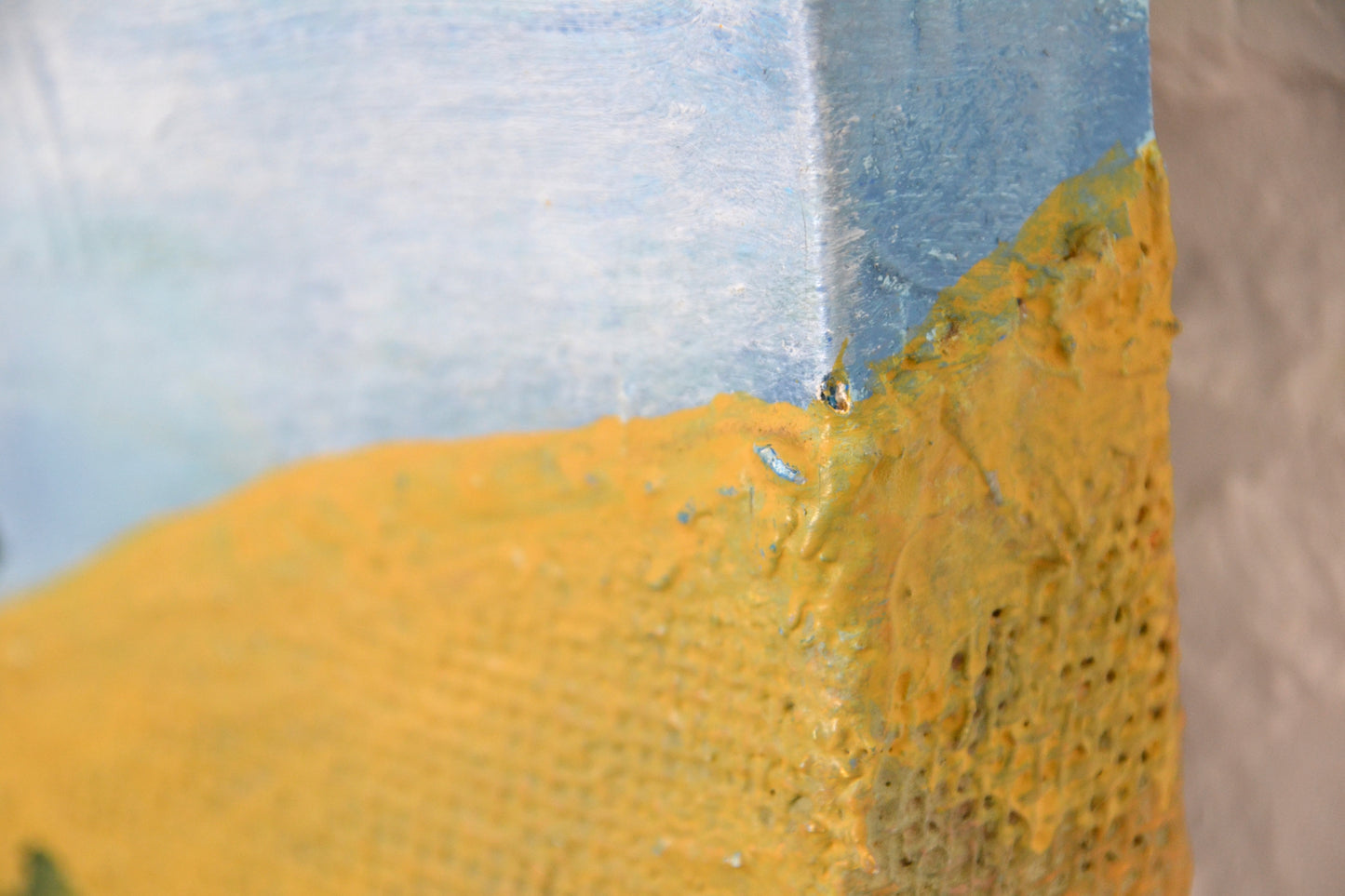 Large modern textured oil painting - John S Trezos