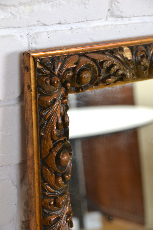 Antique large wall mirror - Victorian 117 x 88 cm