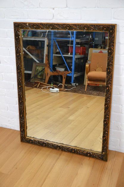 Antique large wall mirror - Victorian 117 x 88 cm