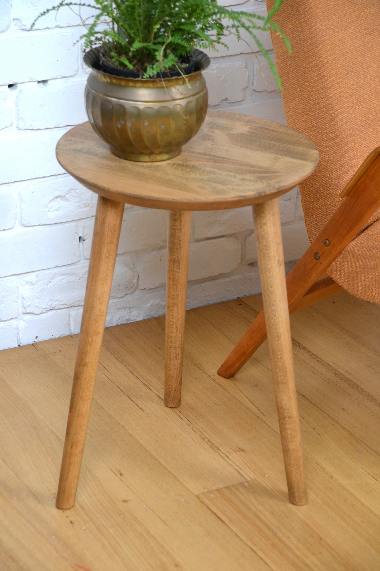 Modern design Beech wood stool / side table