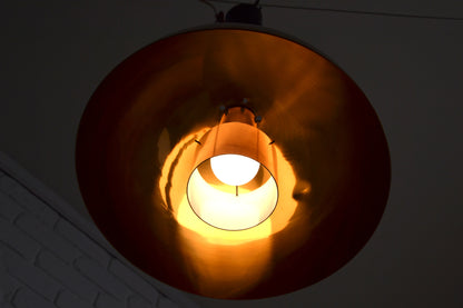 Vintage Danish layered copper pendant light