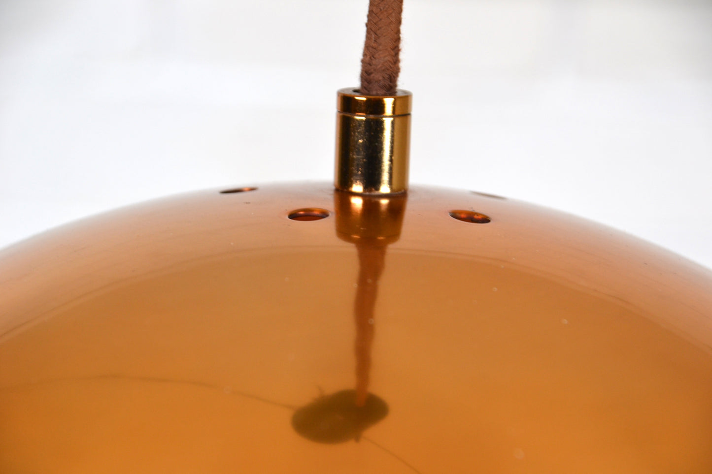 Vintage Danish layered copper pendant light