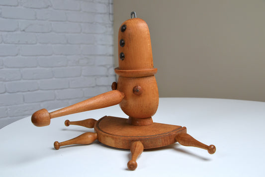 Vintage Danish hat-coat rack / kitchen storage 'Pinoccio'
