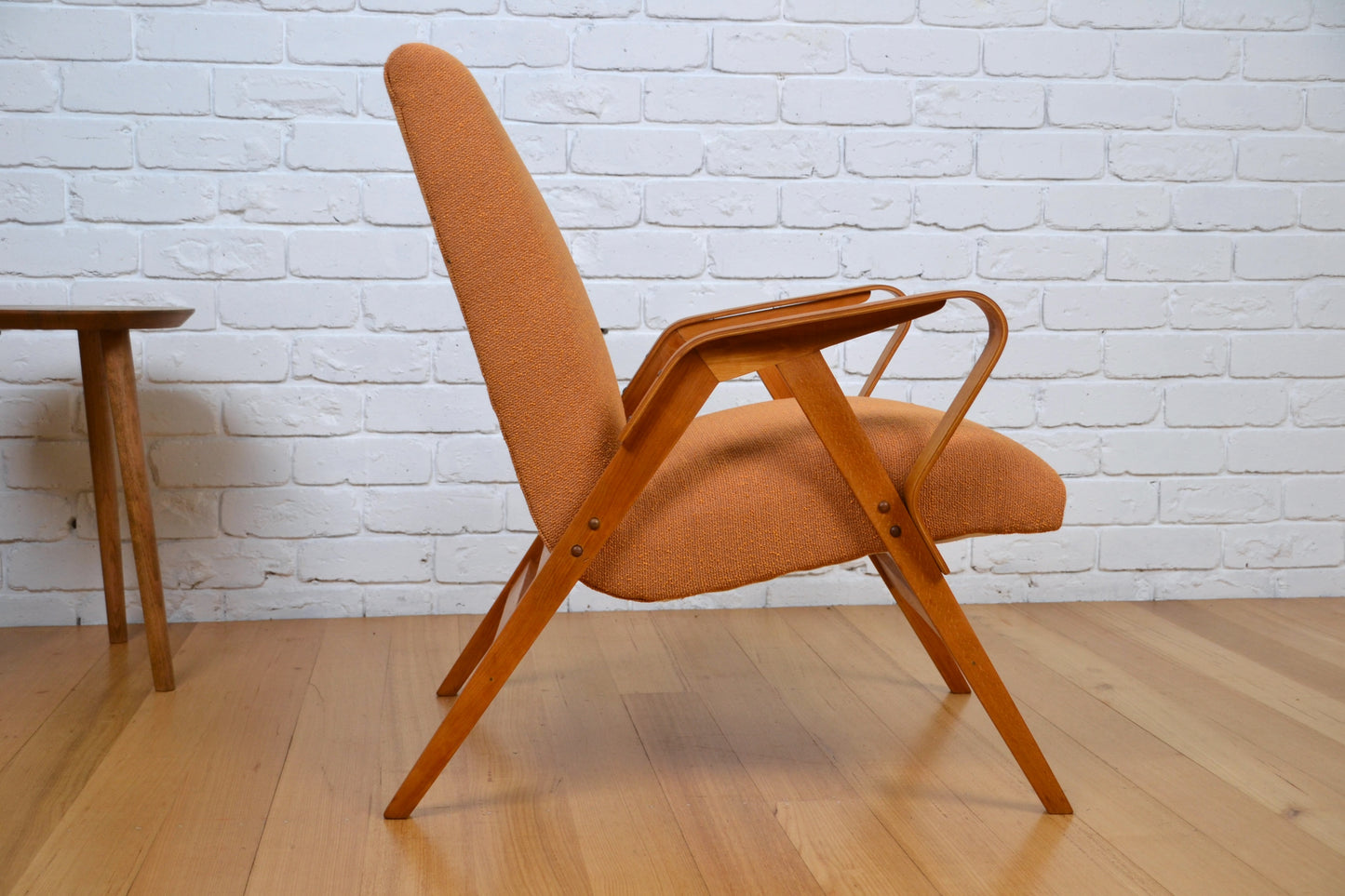 Vintage Czech armchair by Tatra / Frantisek Jirak - fully restored in pure wool