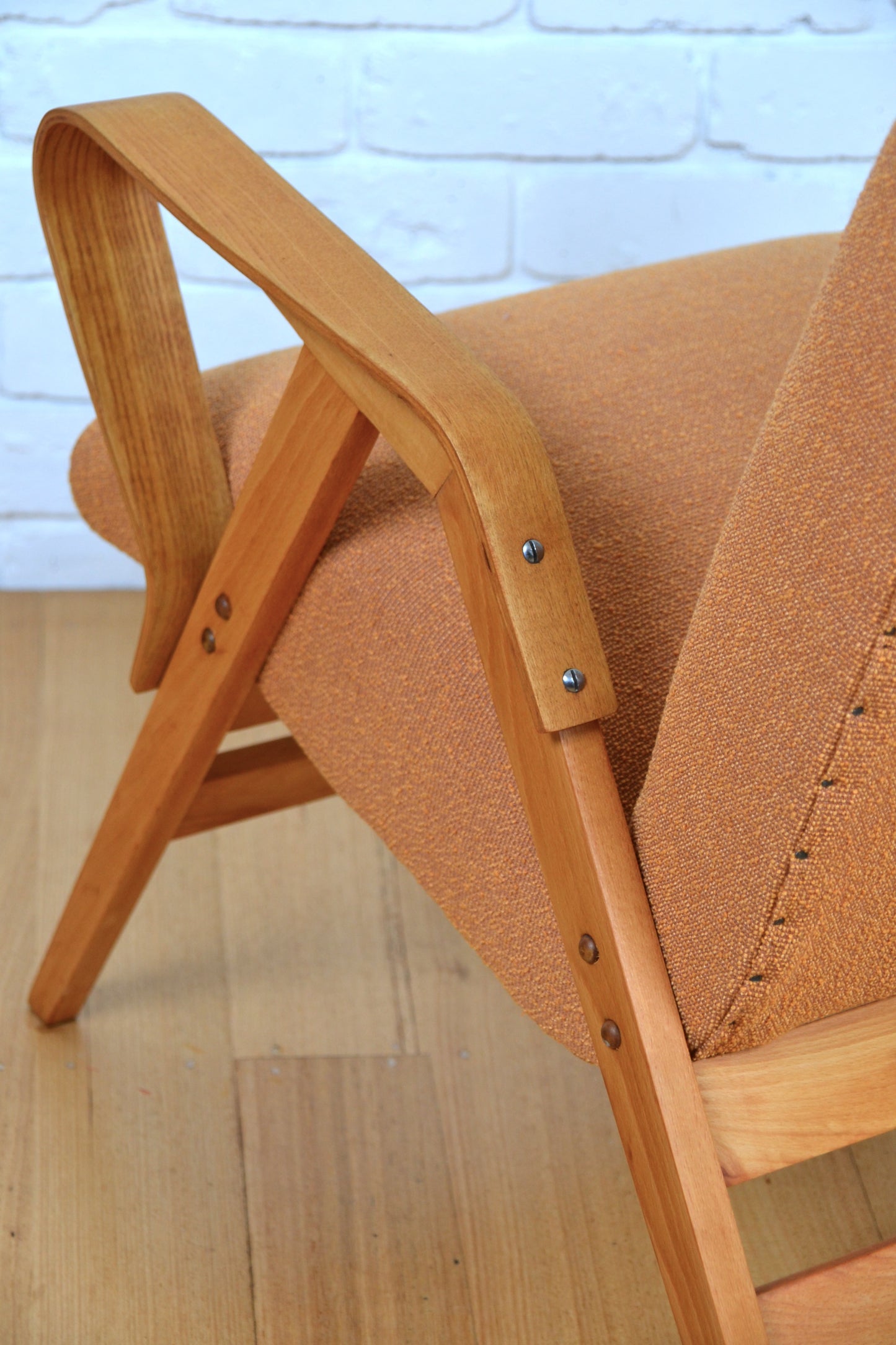 Vintage Czech armchair by Tatra / Frantisek Jirak - fully restored in pure wool