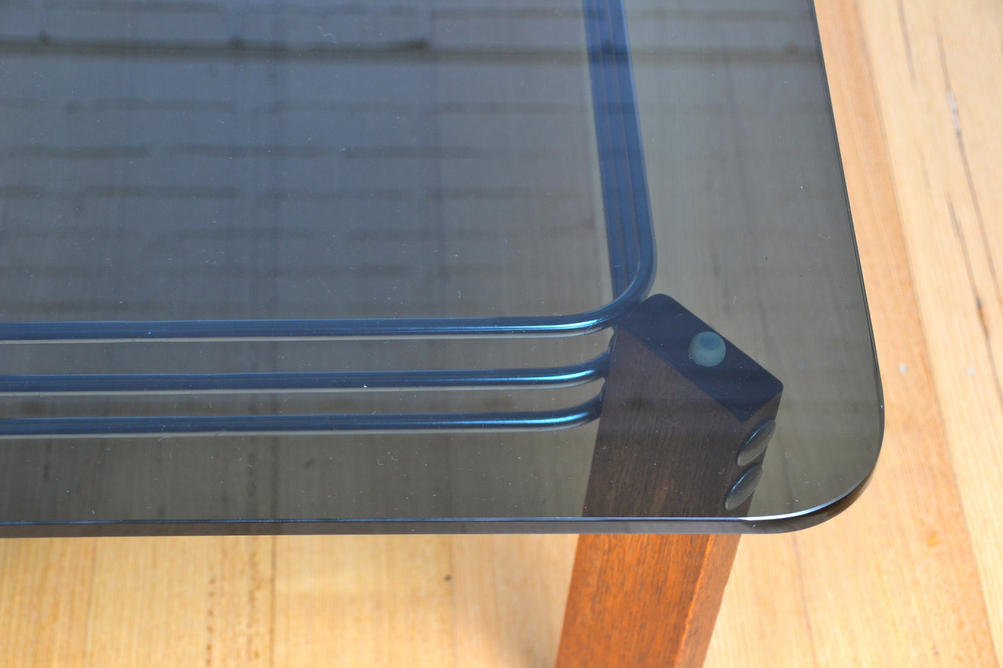 Vintage Swiss Coffee table by Robert Haussmann- chrome glass