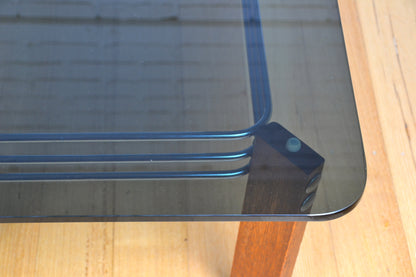 Vintage Swiss Coffee table by Robert Haussmann- chrome glass