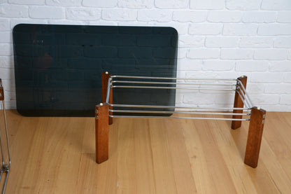 Vintage Swiss Coffee table by Robert Haussmann- chrome glass