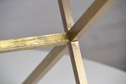 Art Deco / Vintage brass & glass side table