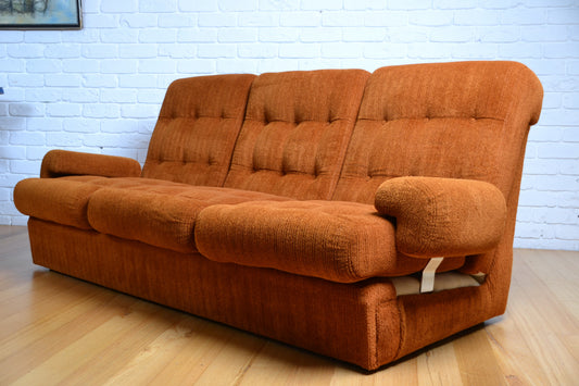 Funky 1970s Australian vintage three seater Parker in Bronze-Cordoury