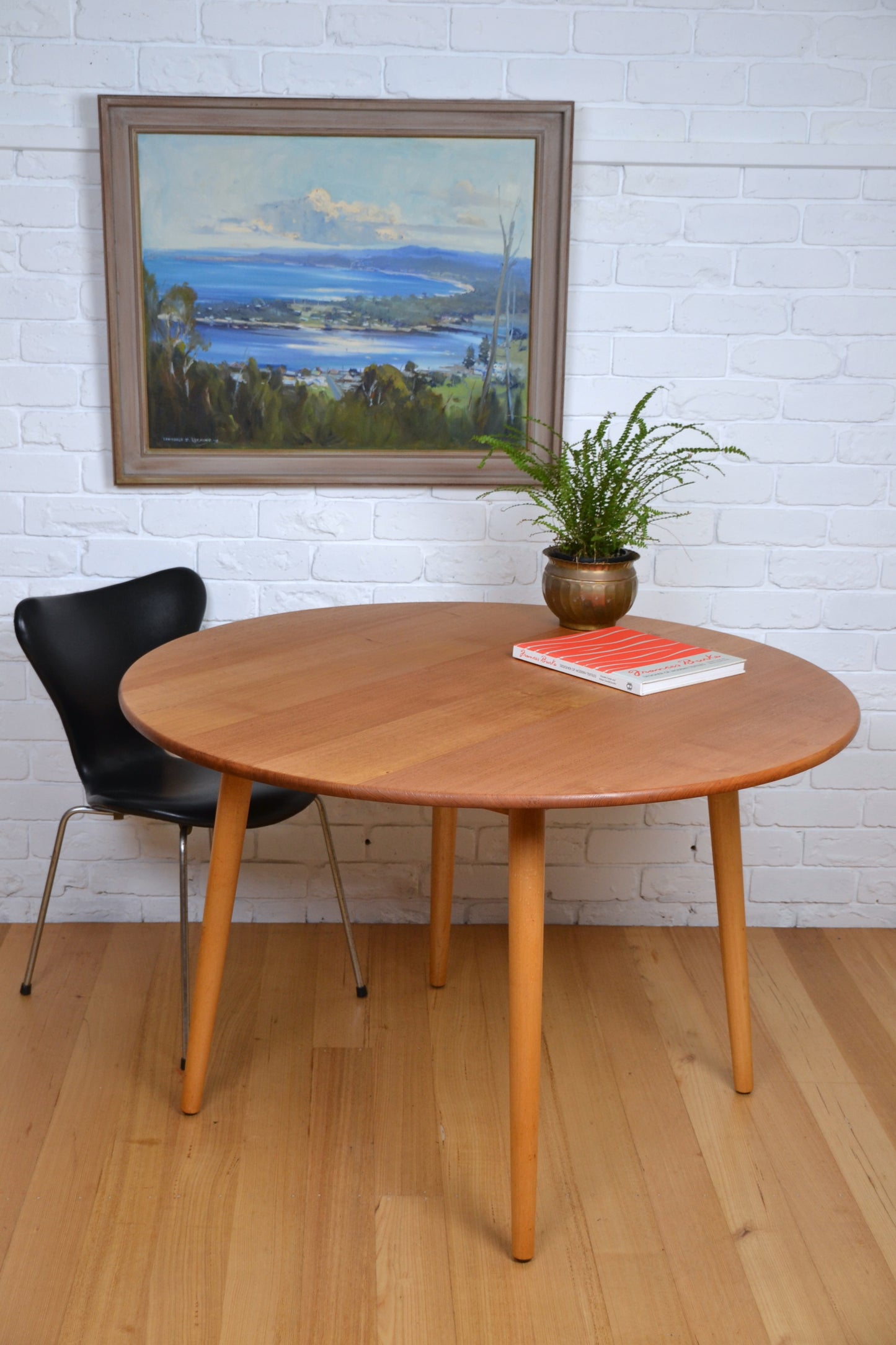 Vintage dining table - fully restored solid hardwood -