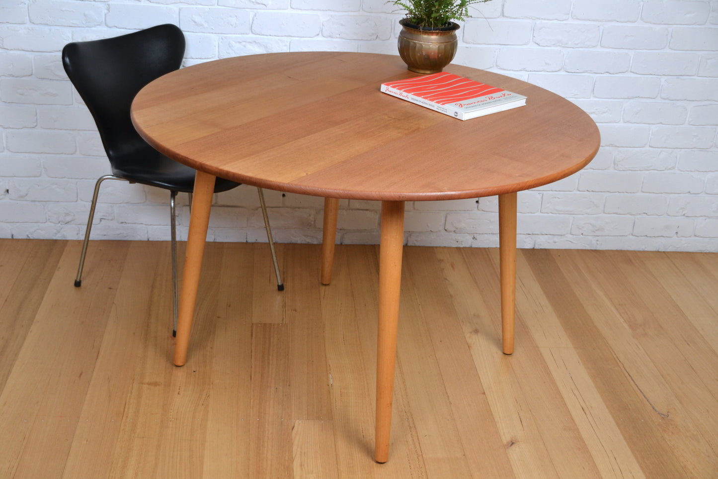 Vintage dining table - fully restored solid hardwood -