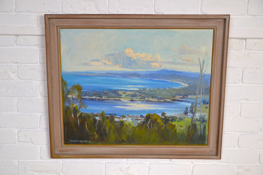 Vintage landscape art work painting by Lauren D Kermond