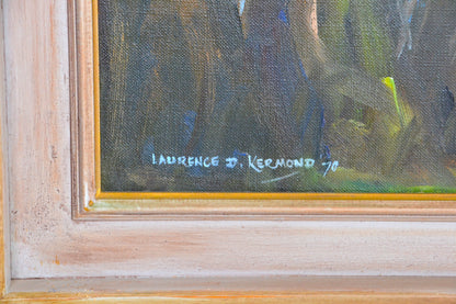 Vintage landscape art work painting by Lauren D Kermond