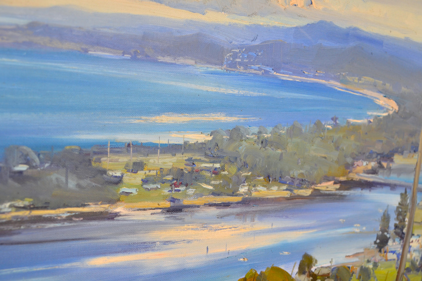 Vintage landscape art work painting by Lauren D Kermond