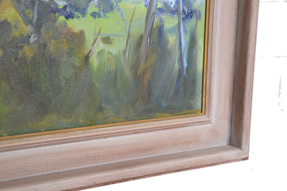 Vintage landscape art work painting by Lauren D Kermond