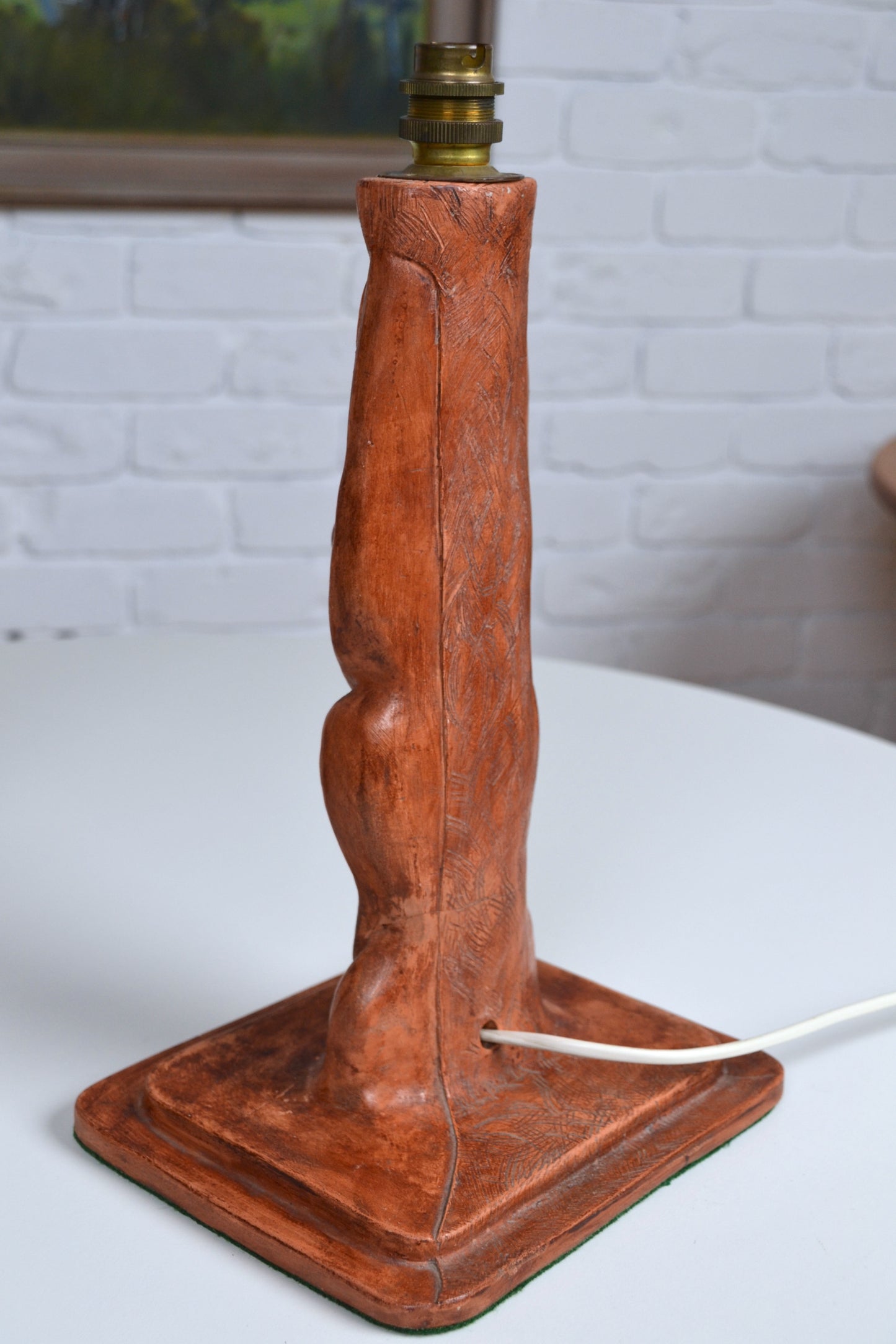 Unique 1990s vintage figural table lamps- pair