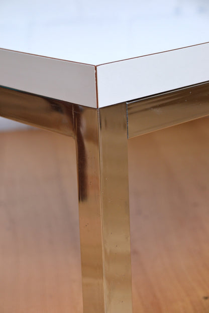 Vintage coffee table with chrome legs