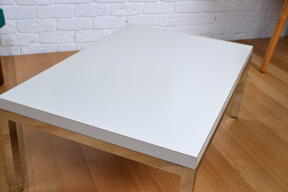 Vintage coffee table with chrome legs