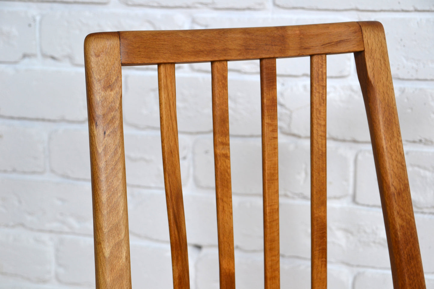 Mid century bentwood Ligna Czech Beech dining chairs restored pure wool