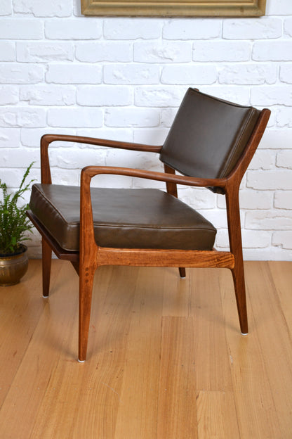 Exceptional- Mid century armchair Blackbean restored
