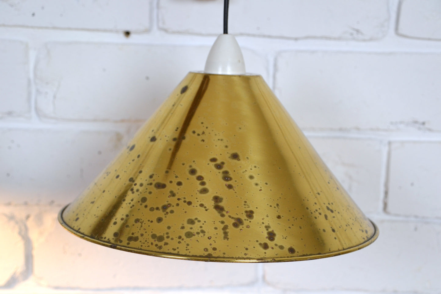 Vintage articulated wall light with brass shade (pair available)