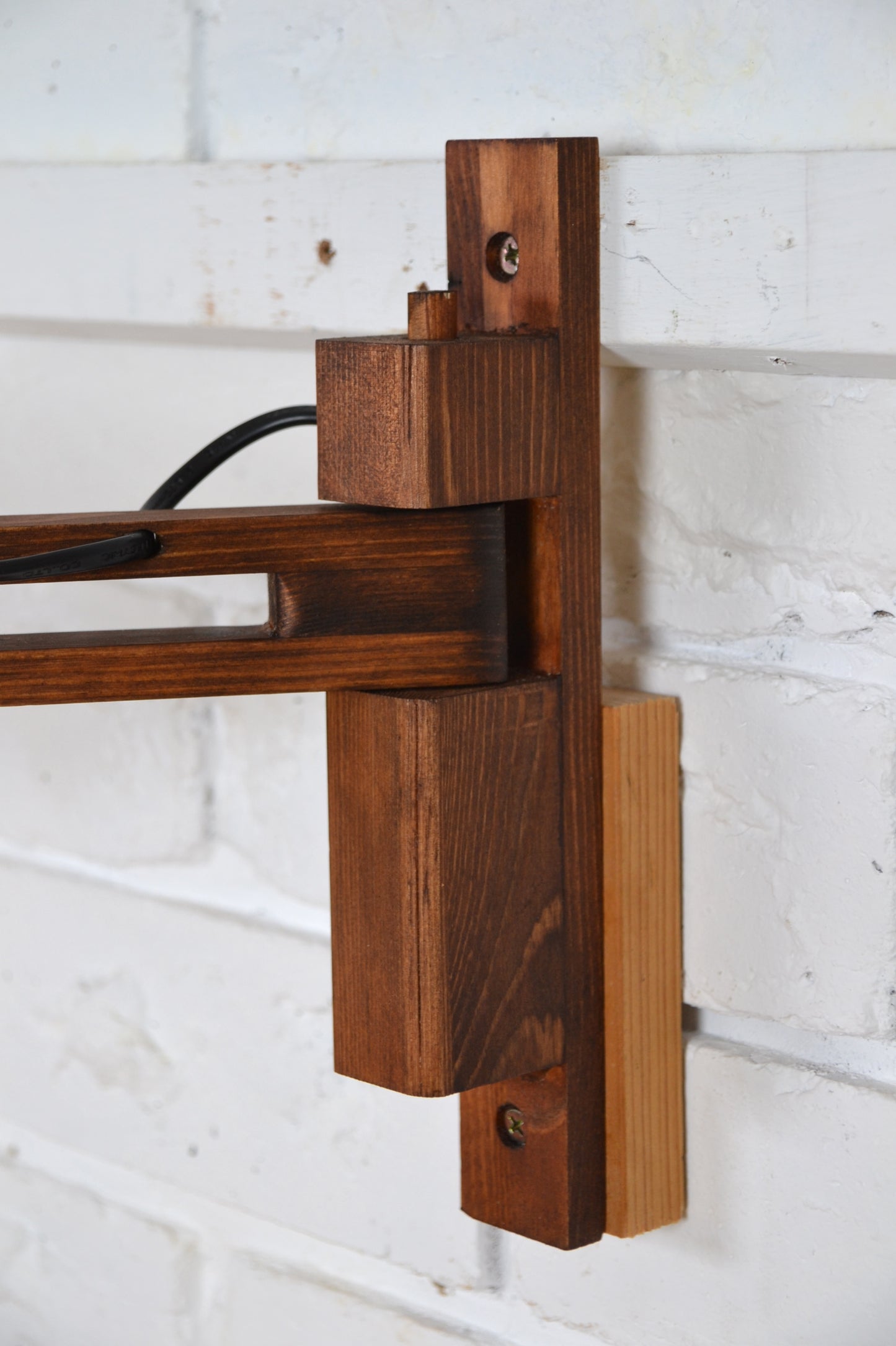 Vintage articulated wall light with brass shade (pair available)