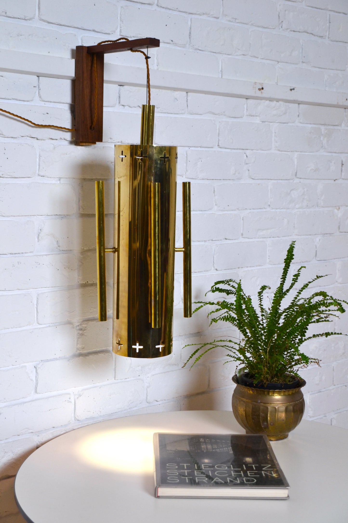 Mid century Gothic revival Church architectural brass wall light