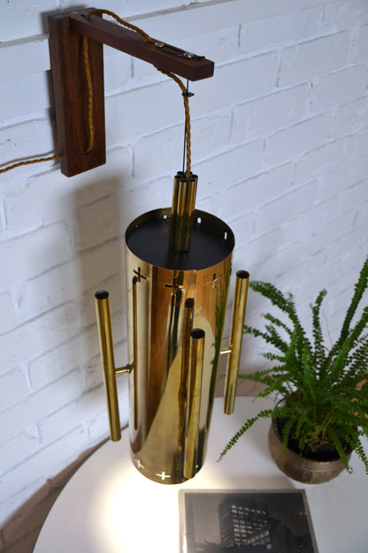 Mid century Gothic revival Church architectural brass wall light