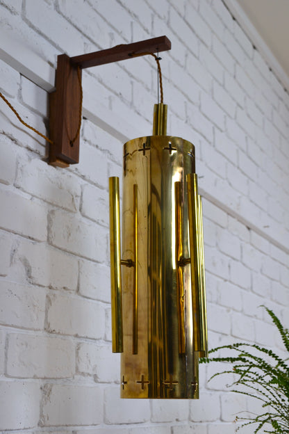 Mid century Gothic revival Church architectural brass wall light
