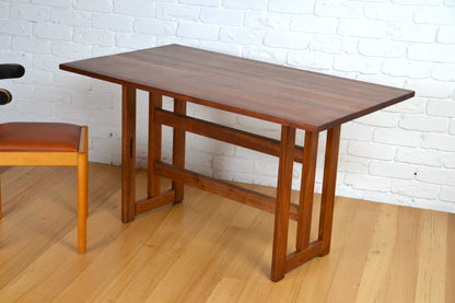 Vintage Danish coffee table / convert to dining -Restored solid top