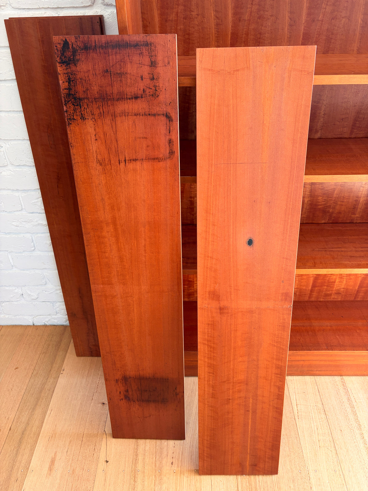 Impressive Mid century home library 7 shelf bookshelf cabinet 2.2 meters