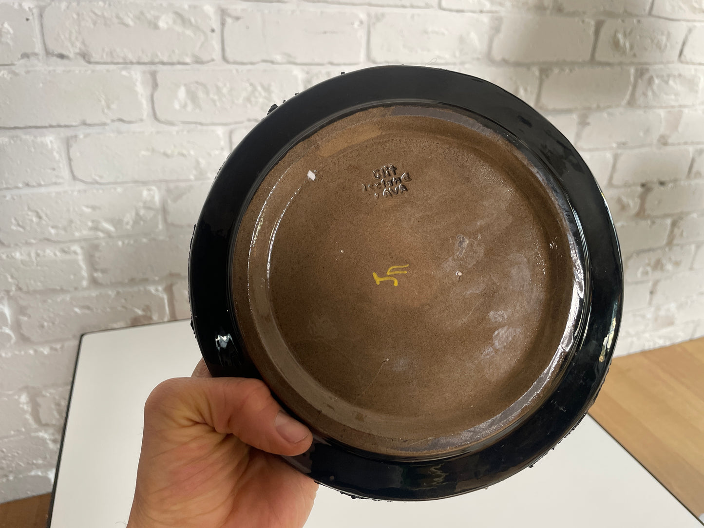 Mid century Glit Reykjavik Pottery Lava bowel Iceland