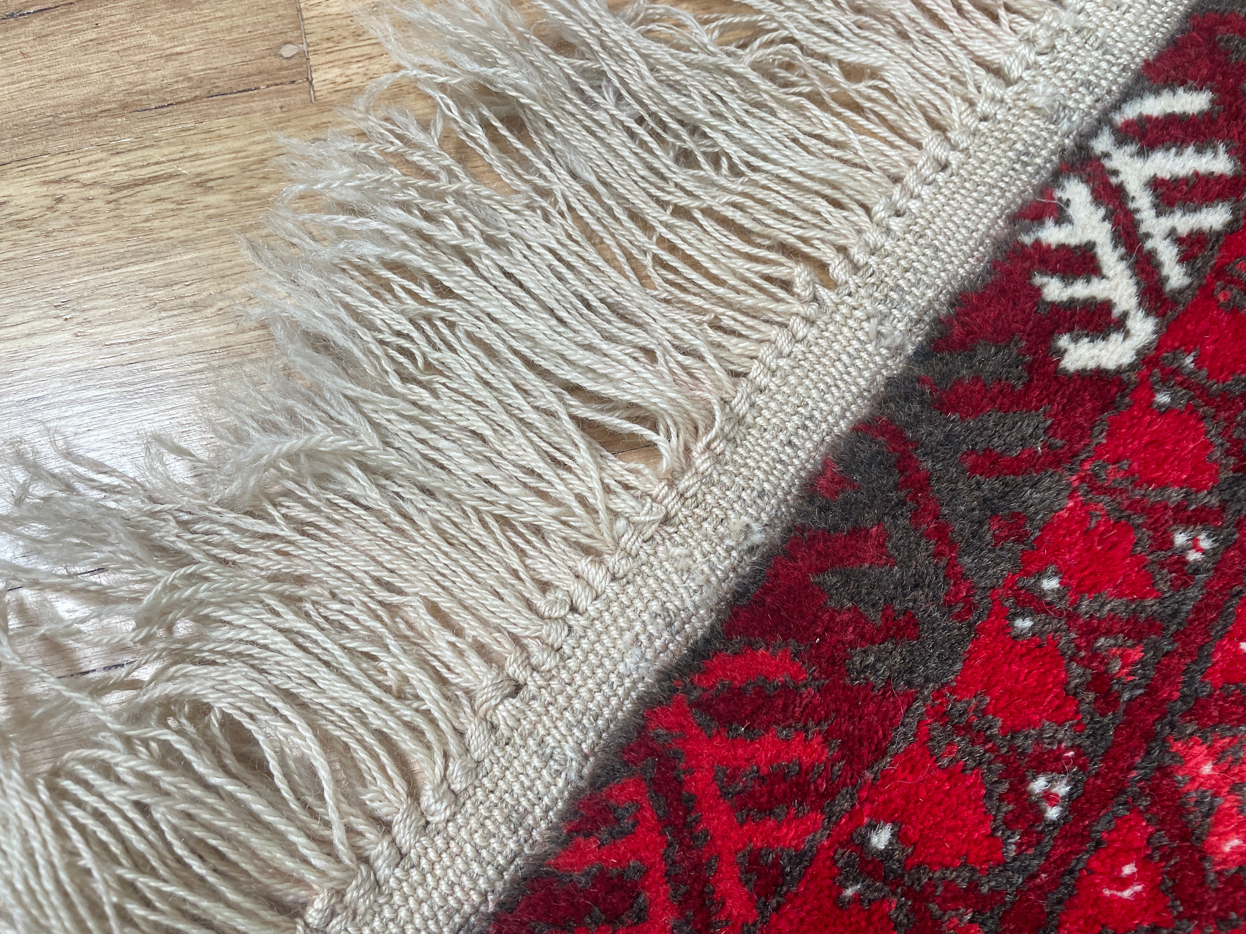 Afghan hall runner carpet wool rug / Princess Bokara 3.2m