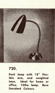 Australian mid century desk lamp by BECO - Don Brown Evans & co 1950s
