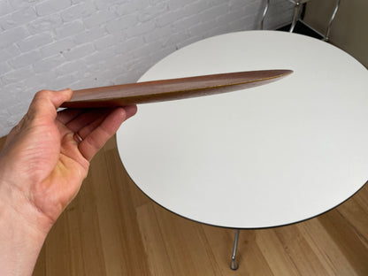 Mid century Teak round drinks tray