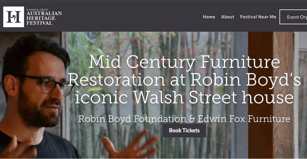 Mid Century Furniture Restoration at Robin Boyd’s iconic Walsh Street house