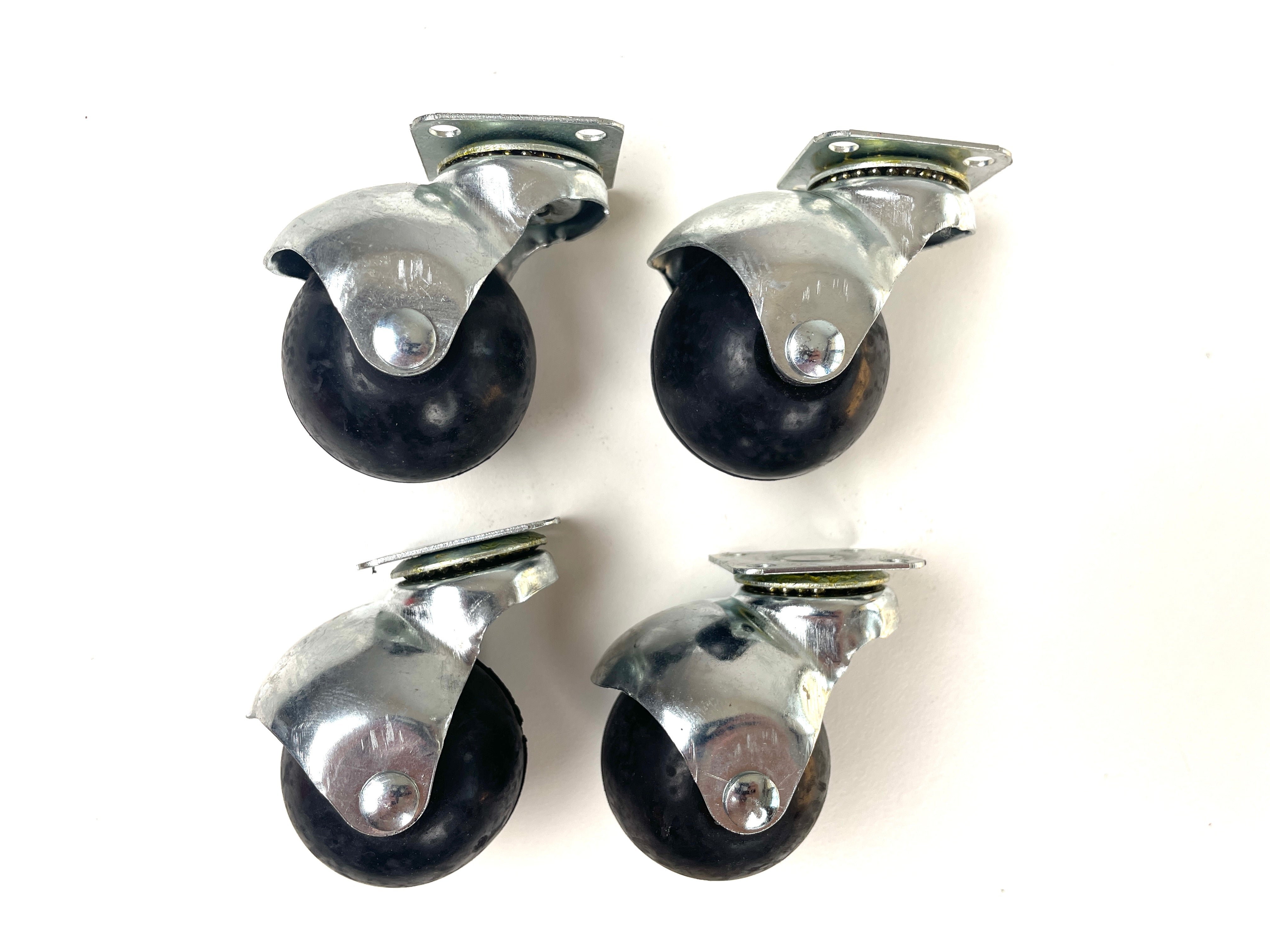 Vintage style rubber ball casters/ furniture wheels